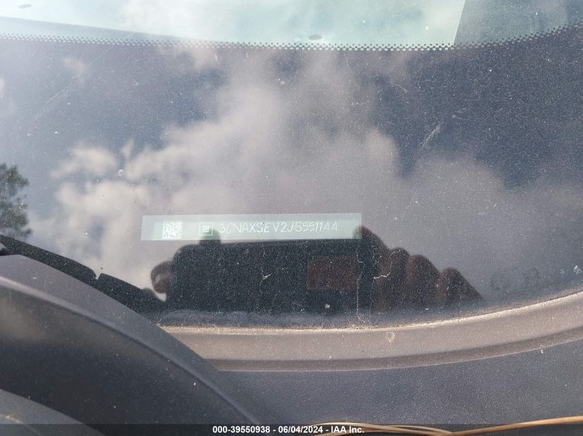 2018 Chevrolet Equinox Lt VIN: 3GNAXSEV2JS551144 Lot: 39550938