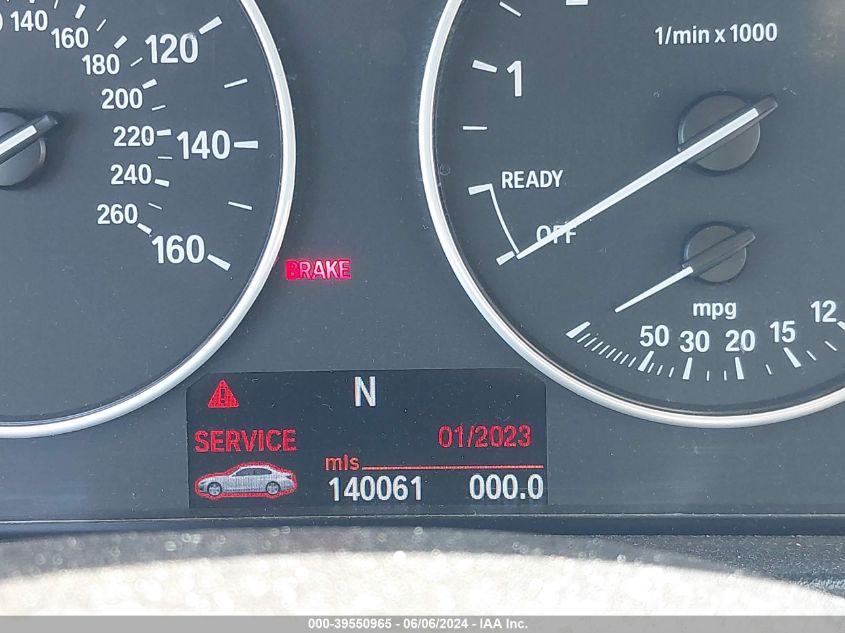 2012 BMW 328I VIN: WBA3A5C52CF341879 Lot: 39550965