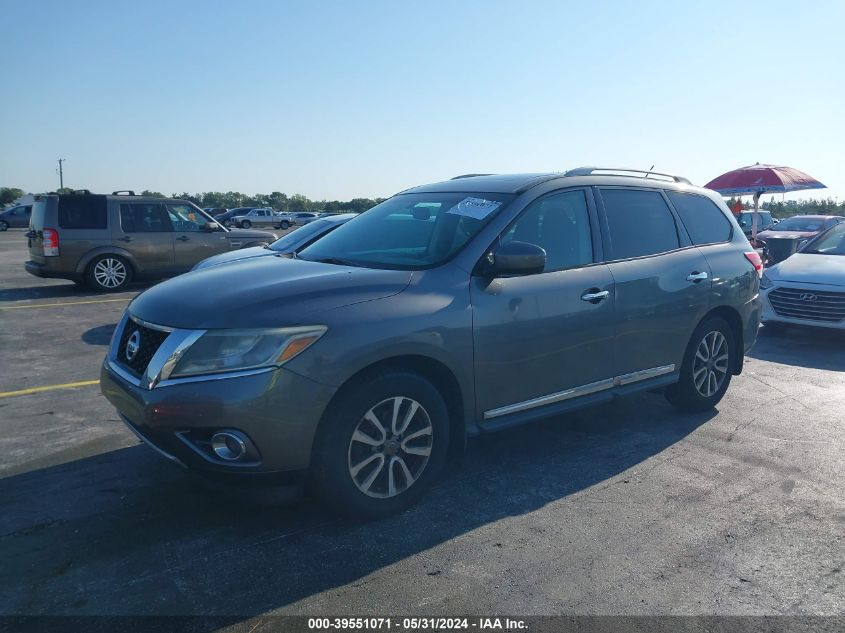 2015 Nissan Pathfinder Sl VIN: 5N1AR2MN4FC701641 Lot: 39551071