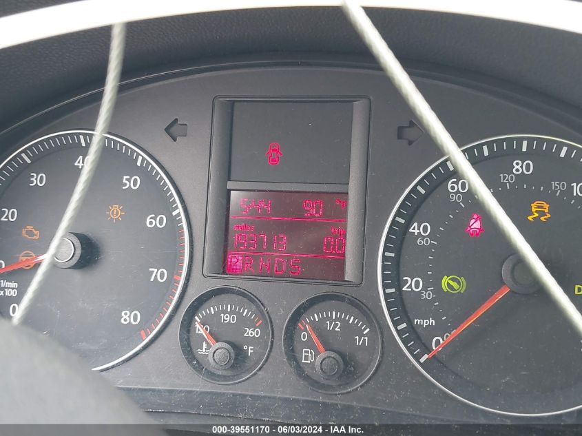 2009 Volkswagen Jetta Se VIN: 3VWRM71K89M144505 Lot: 39551170