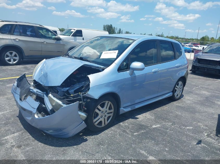 2008 Honda Fit Sport VIN: JHMGD38678S044153 Lot: 39551178