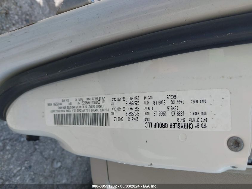 2010 Dodge Grand Caravan Sxt VIN: 2D4RN5D11AR461758 Lot: 39551282