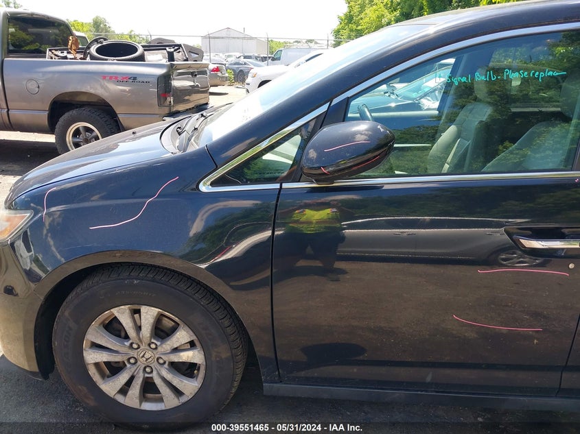 2014 Honda Odyssey Ex-L VIN: 5FNRL5H66EB123458 Lot: 39551465