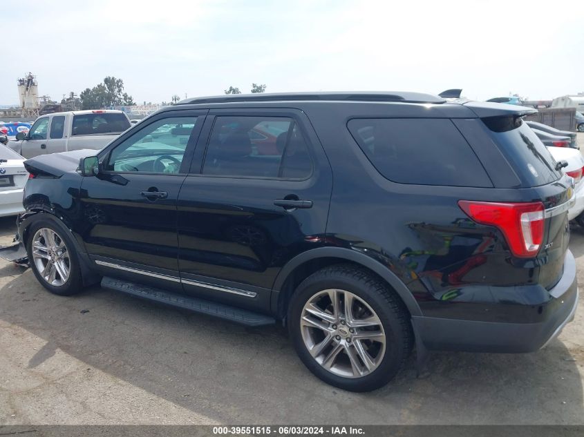 2017 Ford Explorer Xlt VIN: 1FM5K7D8XHGA76624 Lot: 39551515