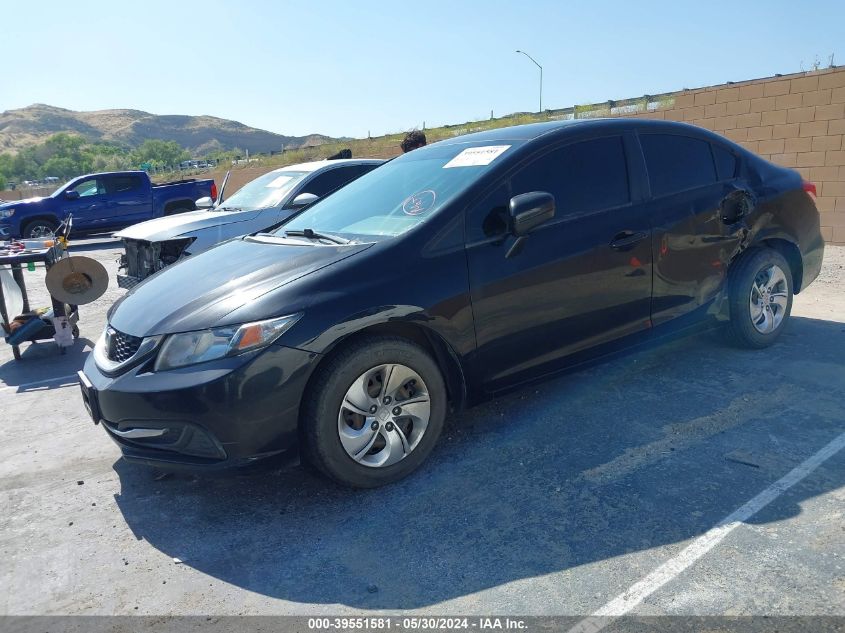 2014 Honda Civic Lx VIN: 19XFB2F50EE227495 Lot: 39551581