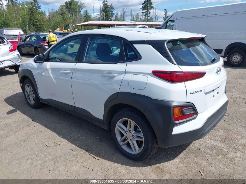 2021 Hyundai Kona Se VIN: KM8K1CAA2MU701700 Lot: 39551635