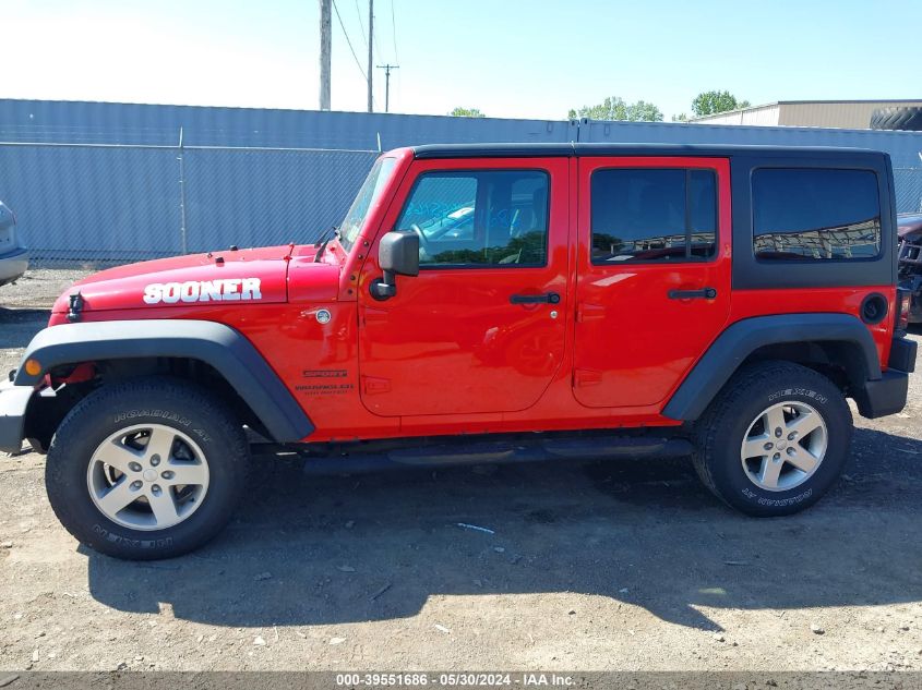 2016 Jeep Wrangler Unlimited Sport VIN: 1C4BJWDG4GL309849 Lot: 39551686