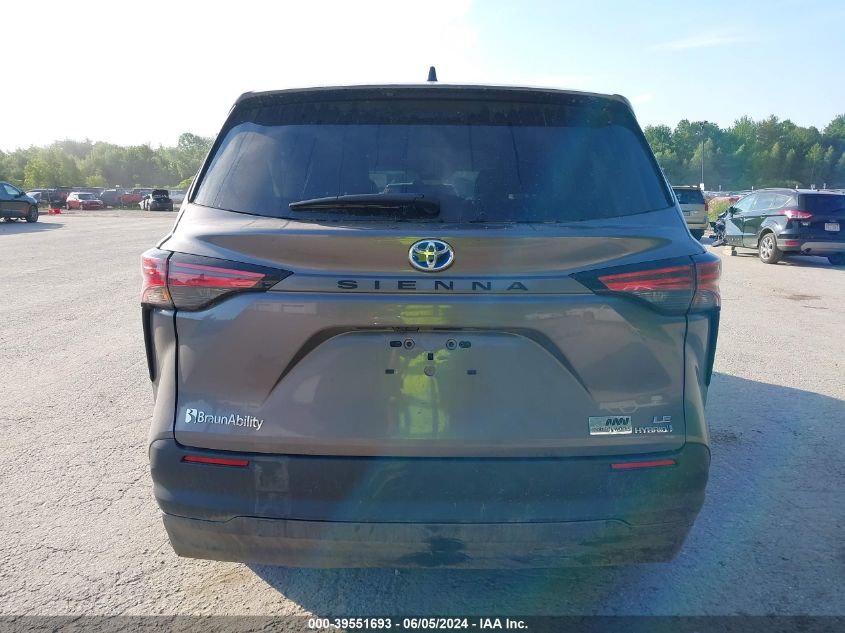 2021 Toyota Sienna Le VIN: 5TDKRKEC2MS039446 Lot: 39551693