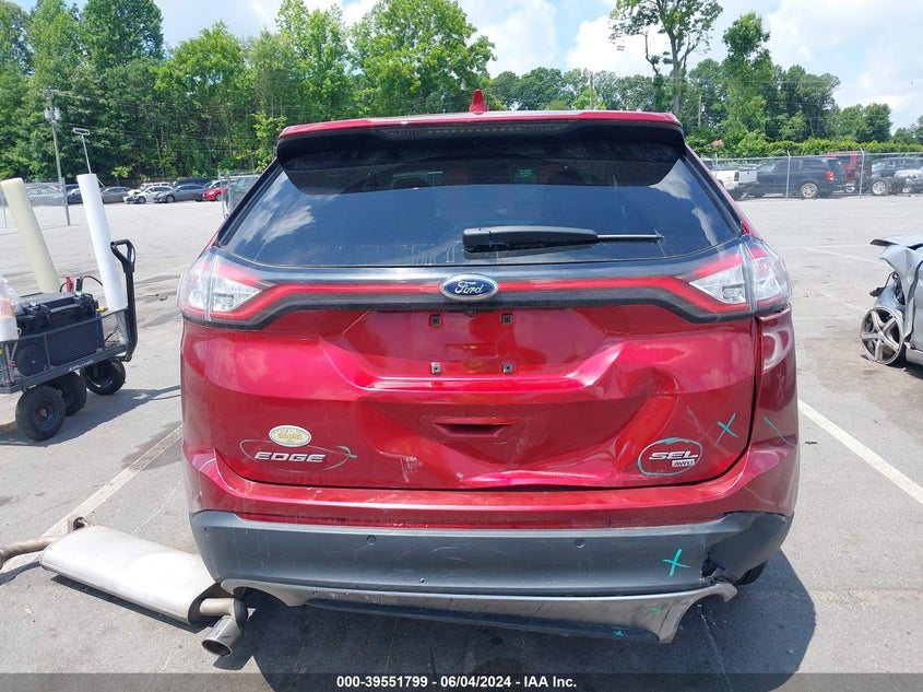 2015 Ford Edge Sel VIN: 2FMTK4J82FBB75954 Lot: 39551799
