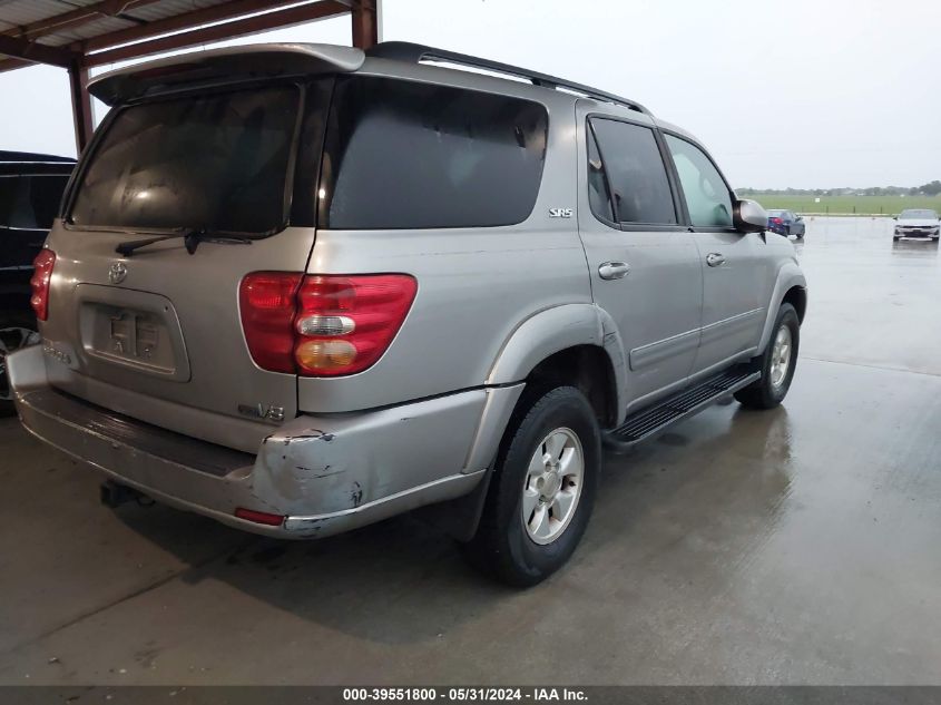 2004 Toyota Sequoia Sr5 V8 VIN: 5TDZT34A14S220477 Lot: 39551800