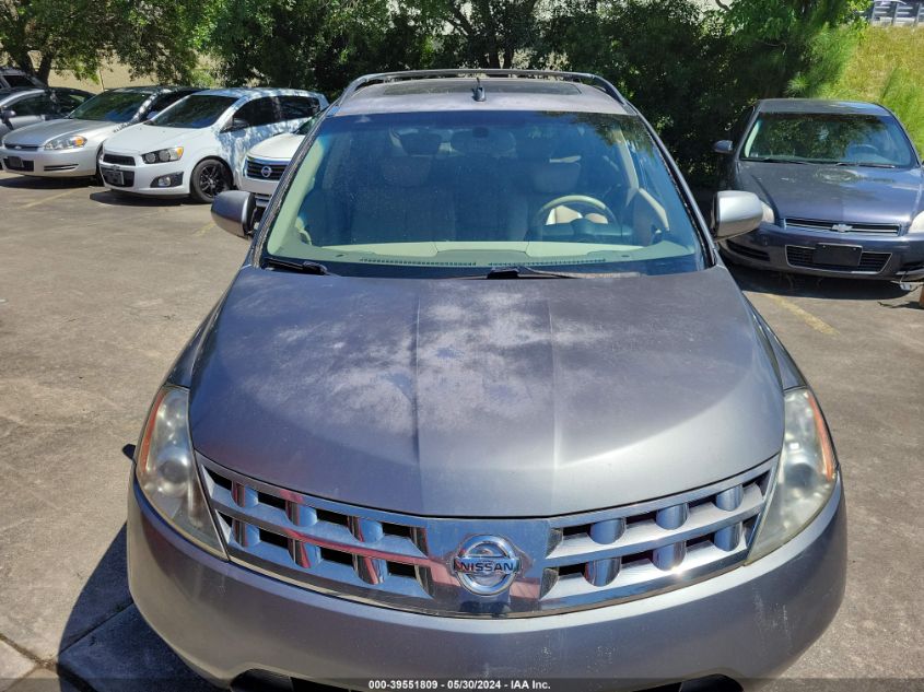 2005 Nissan Murano Sl VIN: JN8AZ08WX5W423468 Lot: 39551809