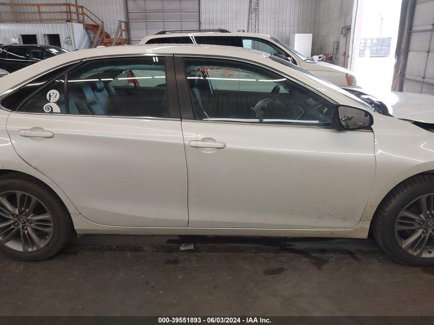 2016 Toyota Camry Se VIN: 4T1BF1FK7GU185300 Lot: 39551893