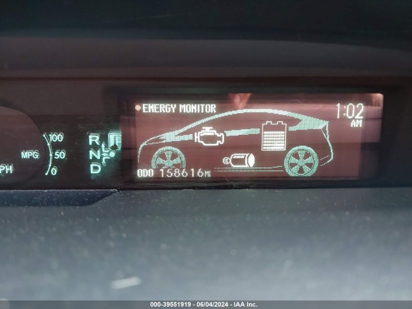 2011 Toyota Prius Two VIN: JTDKN3DU5B0252113 Lot: 39551919