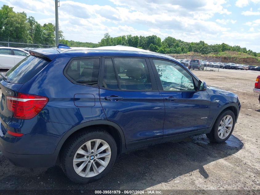 2016 BMW X3 xDrive28I VIN: 5UXWX9C59G0D80873 Lot: 39551979