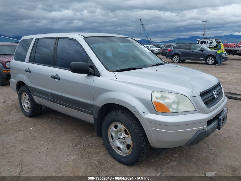 2005 Honda Pilot Lx VIN: 2HKYF18155H519284 Lot: 39552048