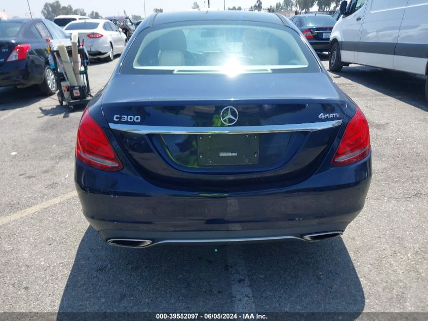 2015 Mercedes-Benz C 300 4Matic/Luxury 4Matic/Sport 4Matic VIN: 55SWF4KB8FU037076 Lot: 39552097