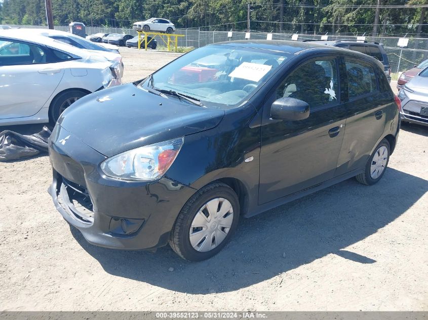 2015 Mitsubishi Mirage De/Rf VIN: ML32A3HJ4FH042172 Lot: 39552123