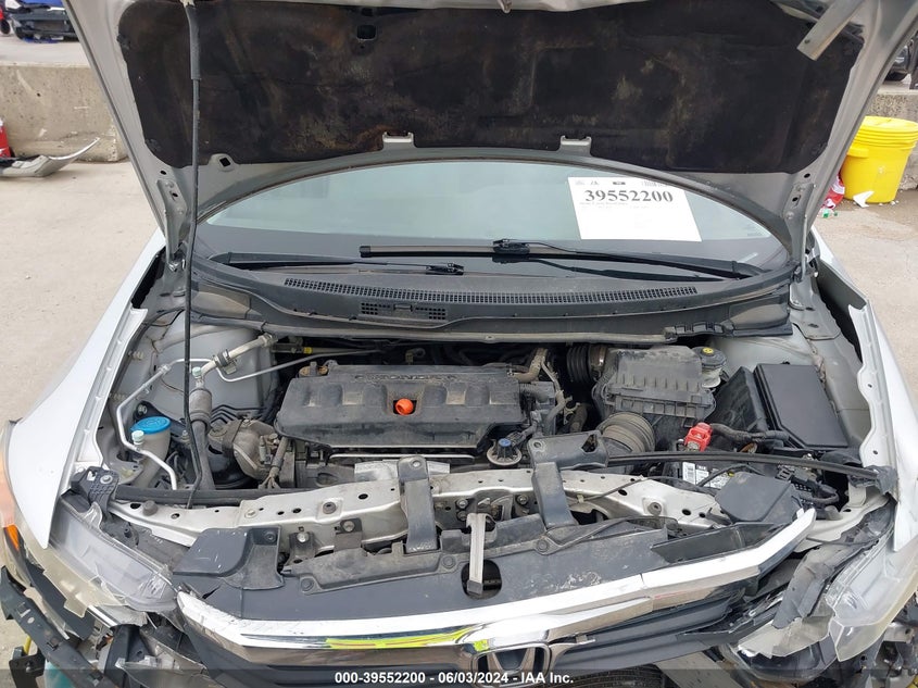 2012 Honda Civic Lx VIN: 2HGFB2F50CH324182 Lot: 39552200