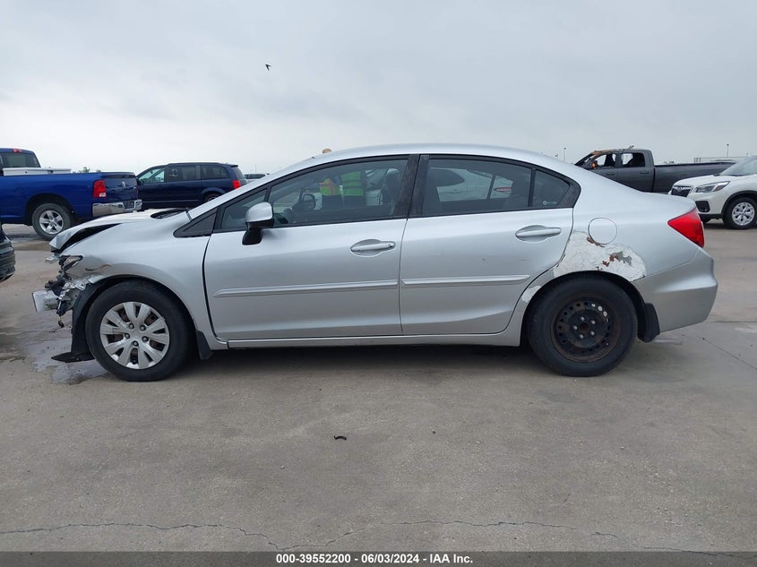 2012 Honda Civic Lx VIN: 2HGFB2F50CH324182 Lot: 39552200