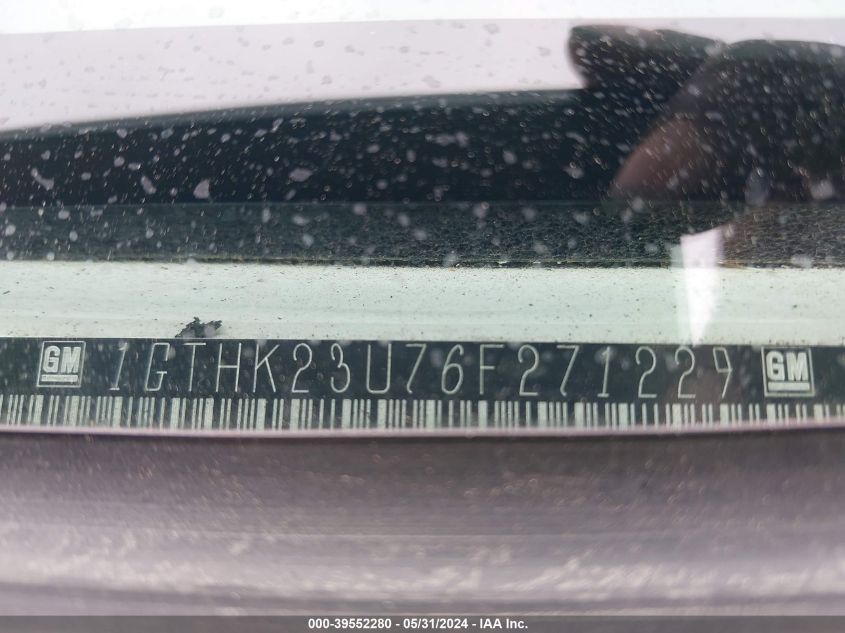 2006 GMC Sierra 2500Hd Sle1 VIN: 1GTHK23U76F271229 Lot: 39552280