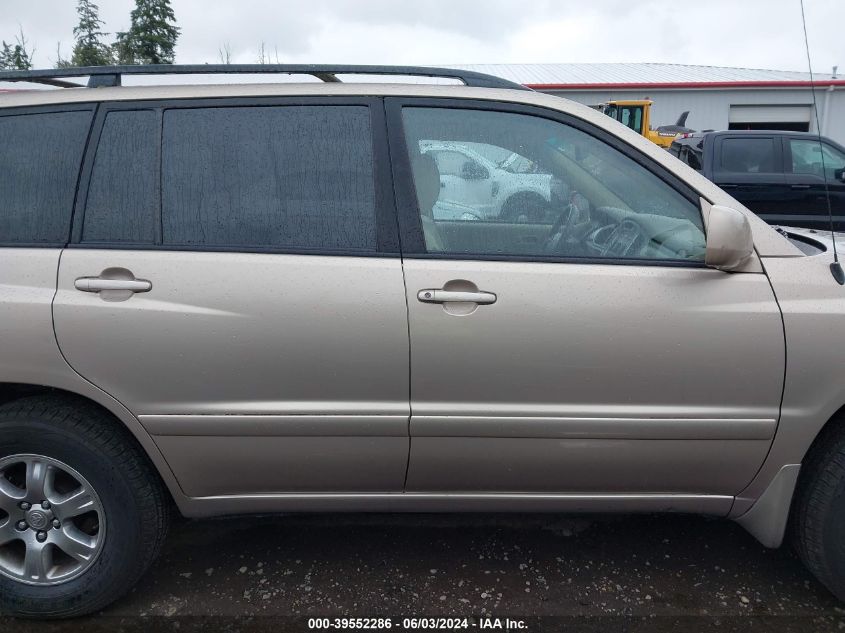 2007 Toyota Highlander V6 VIN: JTEEP21A870215457 Lot: 39552286