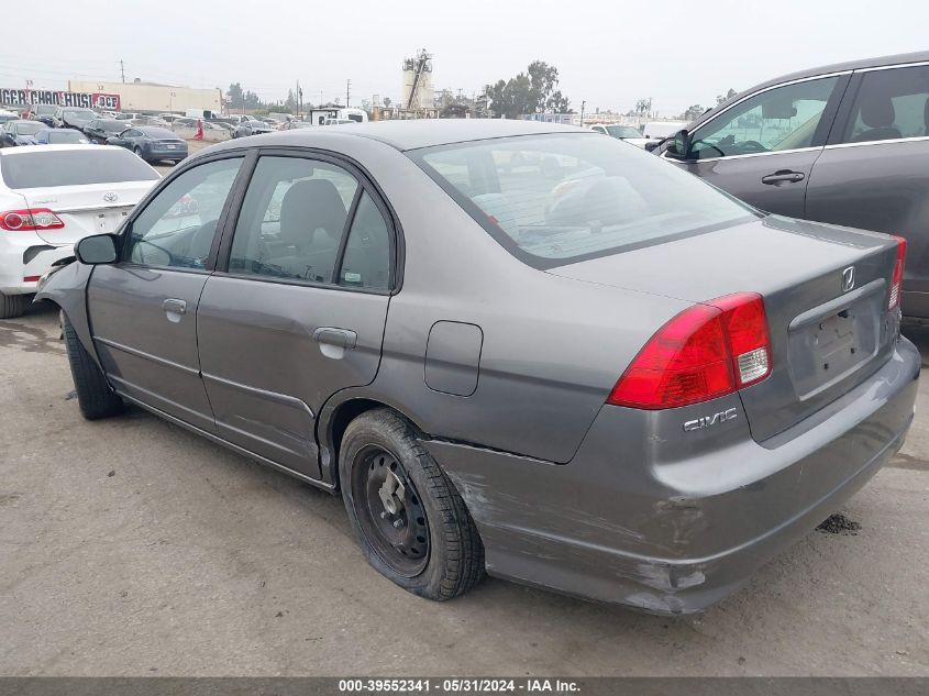 2004 Honda Civic Lx VIN: 2HGES16564H616099 Lot: 39552341