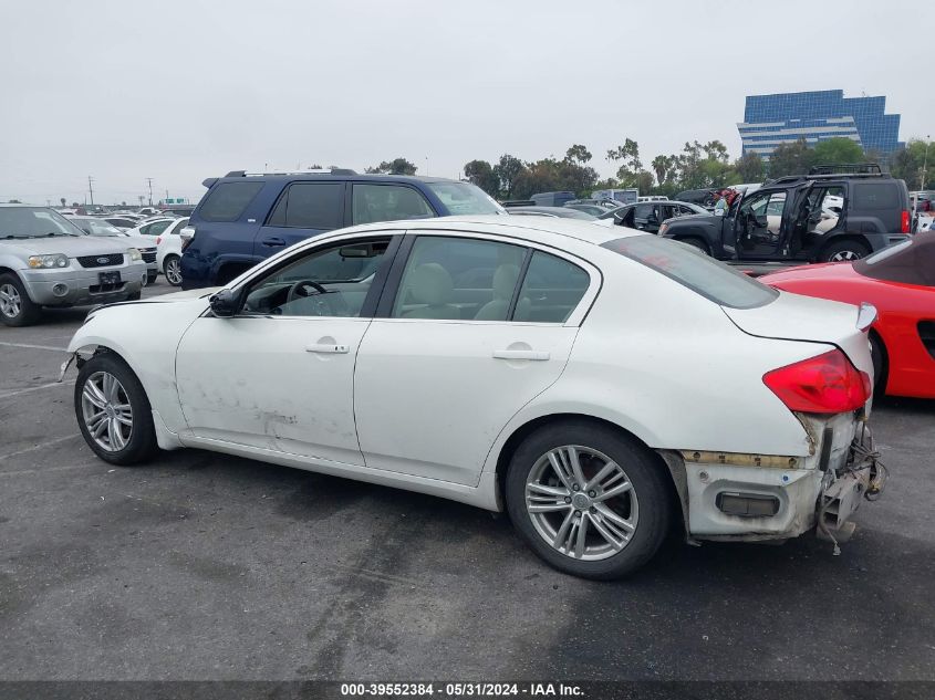 2013 Infiniti G37X VIN: JN1CV6AR9DM350081 Lot: 39552384