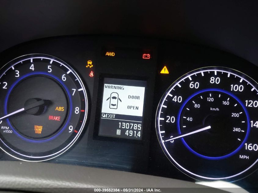 2013 Infiniti G37X VIN: JN1CV6AR9DM350081 Lot: 39552384