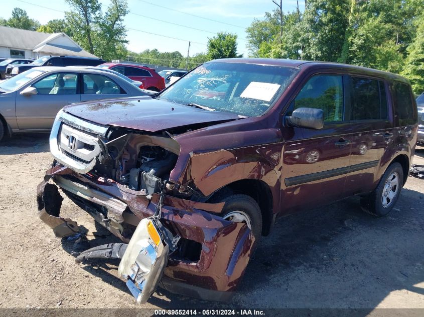 2010 Honda Pilot Lx VIN: 5FNYF4H24AB032984 Lot: 39552414