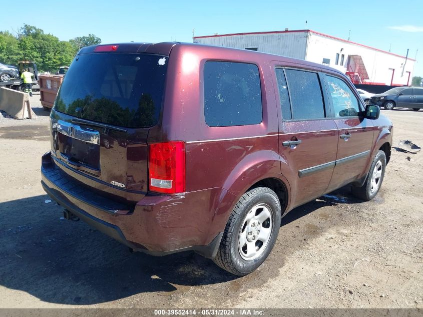 2010 Honda Pilot Lx VIN: 5FNYF4H24AB032984 Lot: 39552414