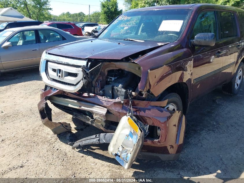 2010 Honda Pilot Lx VIN: 5FNYF4H24AB032984 Lot: 39552414