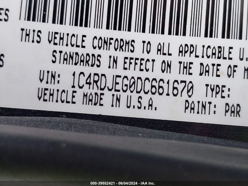 2013 DODGE DURANGO CITADEL - 1C4RDJEG0DC661670
