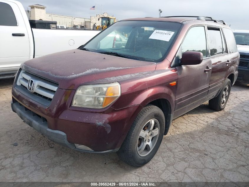 2008 Honda Pilot Ex-L VIN: 5FNYF18578B036384 Lot: 39552429