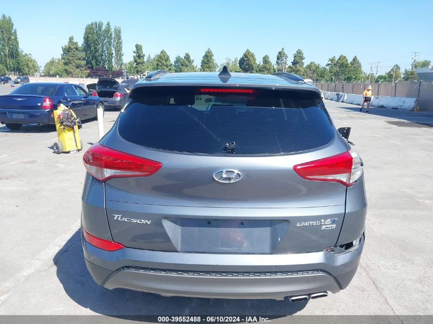 2016 Hyundai Tucson Limited VIN: KM8J3CA23GU078896 Lot: 39552488