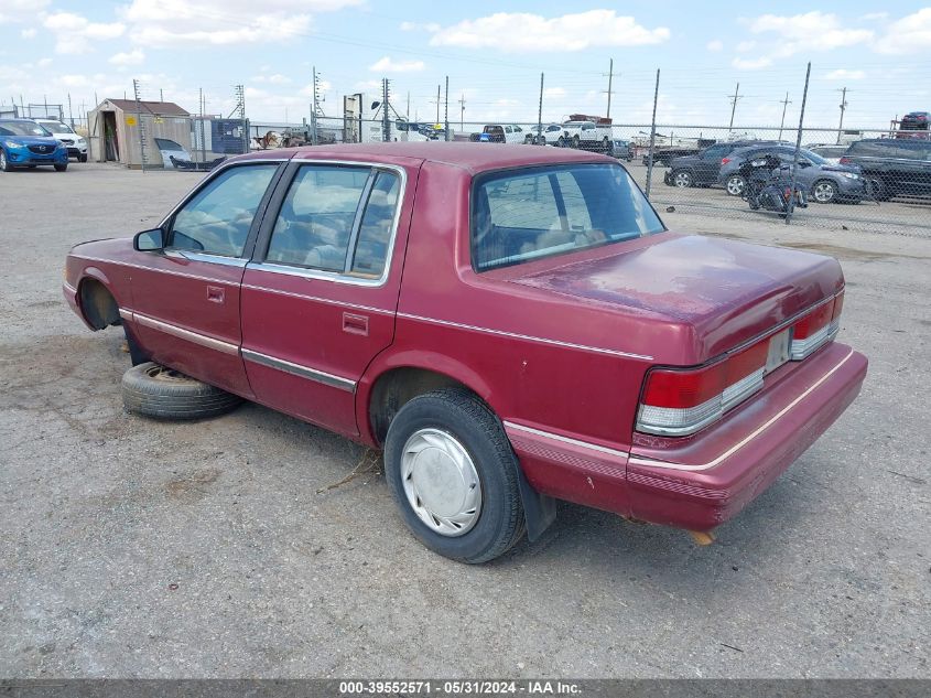 1991 Plymouth Acclaim VIN: 1P3XA46K0MF510816 Lot: 39552571