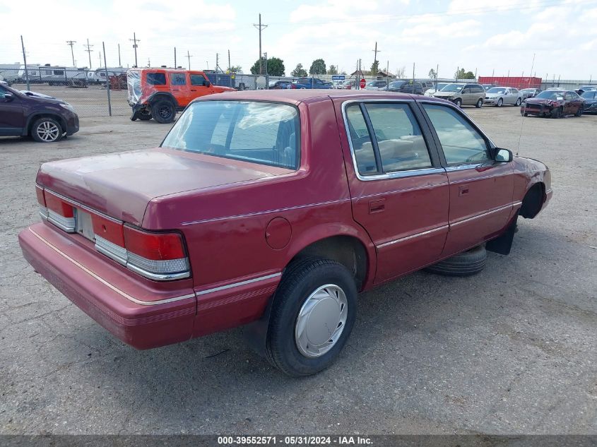 1991 Plymouth Acclaim VIN: 1P3XA46K0MF510816 Lot: 39552571