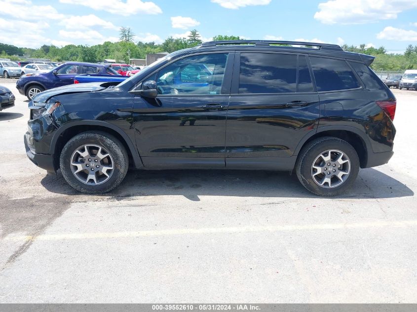 2022 Honda Passport Awd Trailsport VIN: 5FNYF8H66NB018195 Lot: 39552610