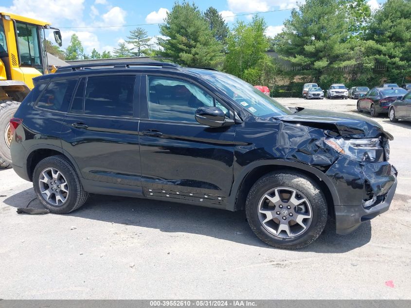 2022 Honda Passport Awd Trailsport VIN: 5FNYF8H66NB018195 Lot: 39552610