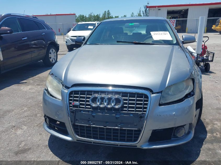 2008 Audi A4 2.0T Quattro VIN: WAUDF78E38A050158 Lot: 39552787