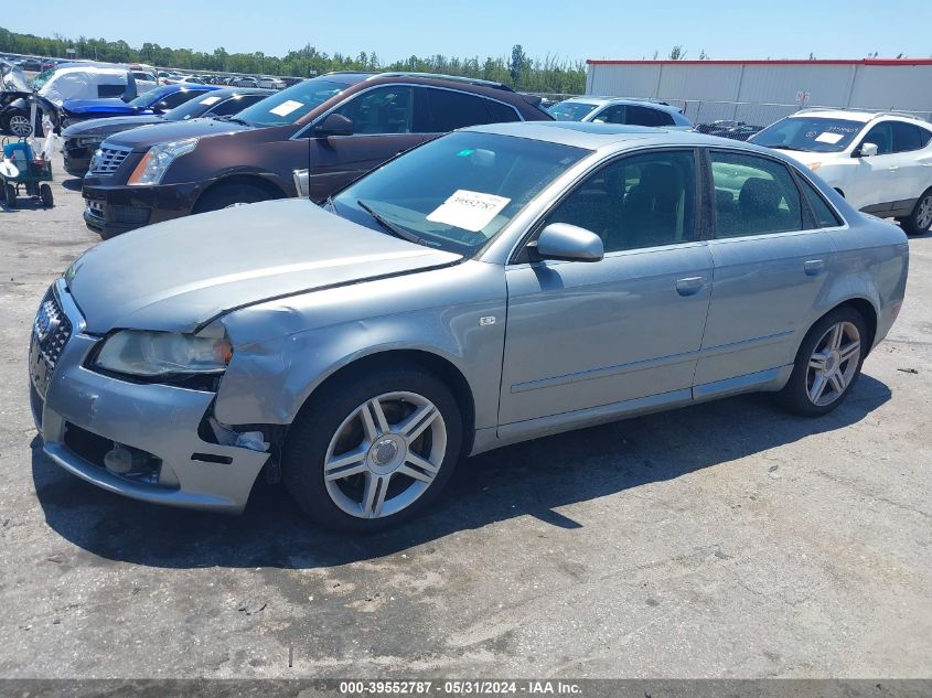 2008 Audi A4 2.0T Quattro VIN: WAUDF78E38A050158 Lot: 39552787