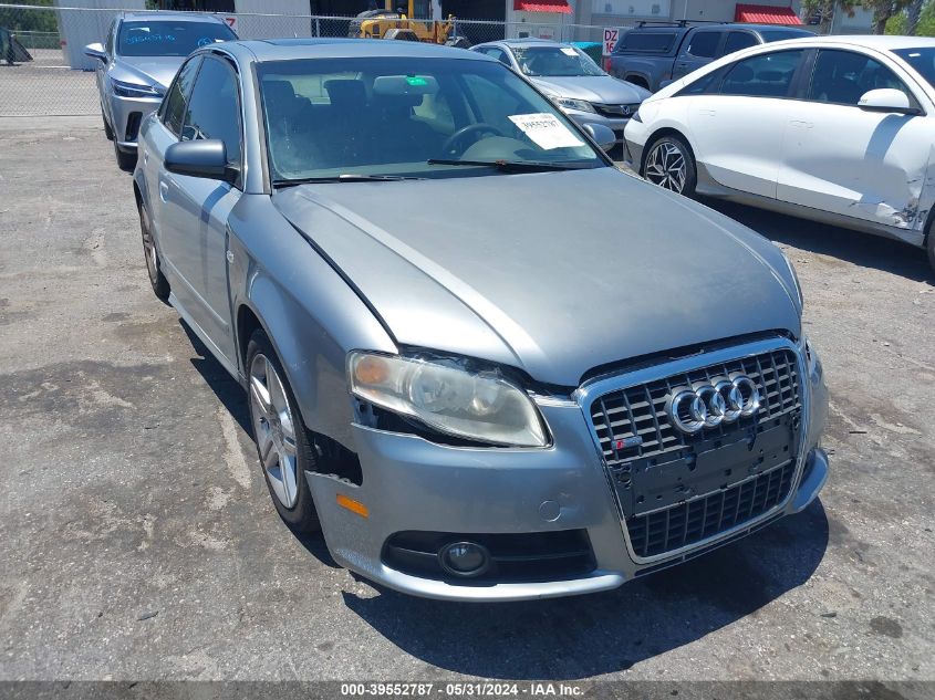 2008 Audi A4 2.0T Quattro VIN: WAUDF78E38A050158 Lot: 39552787