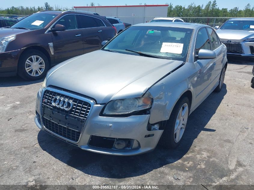 2008 Audi A4 2.0T Quattro VIN: WAUDF78E38A050158 Lot: 39552787