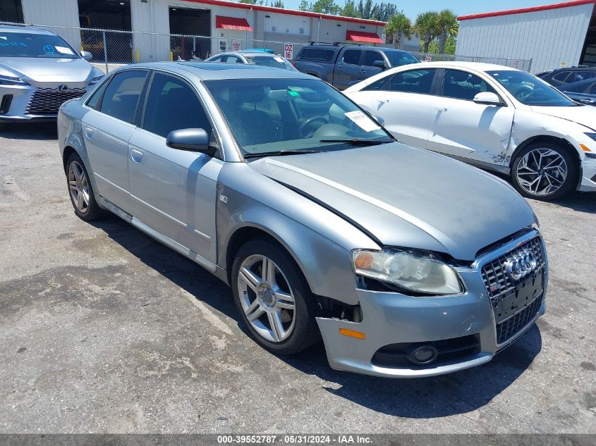 2008 Audi A4 2.0T Quattro VIN: WAUDF78E38A050158 Lot: 39552787