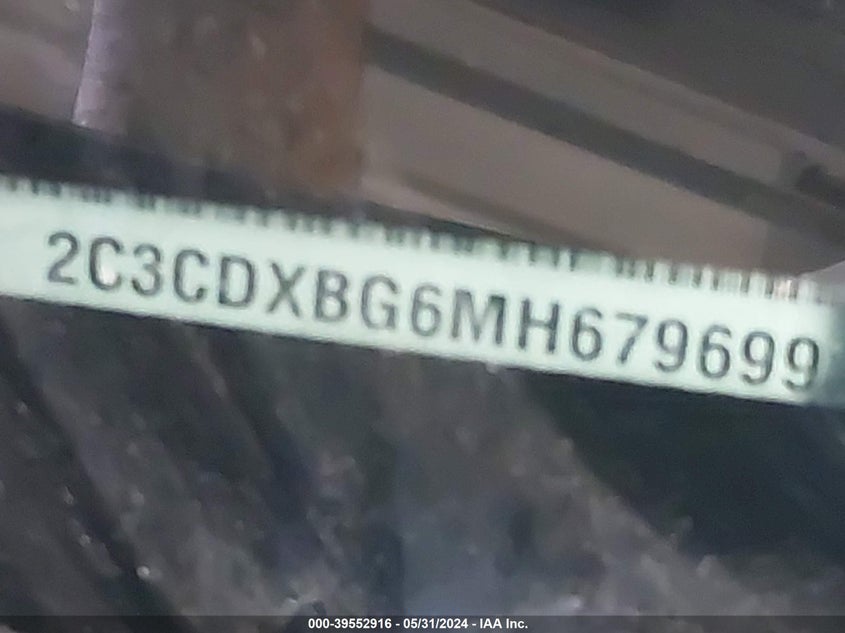 2021 Dodge Charger Sxt Rwd VIN: 2C3CDXBG6MH679699 Lot: 39552916