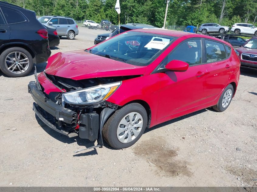 2016 Hyundai Accent Se VIN: KMHCT5AE0GU280433 Lot: 39552994