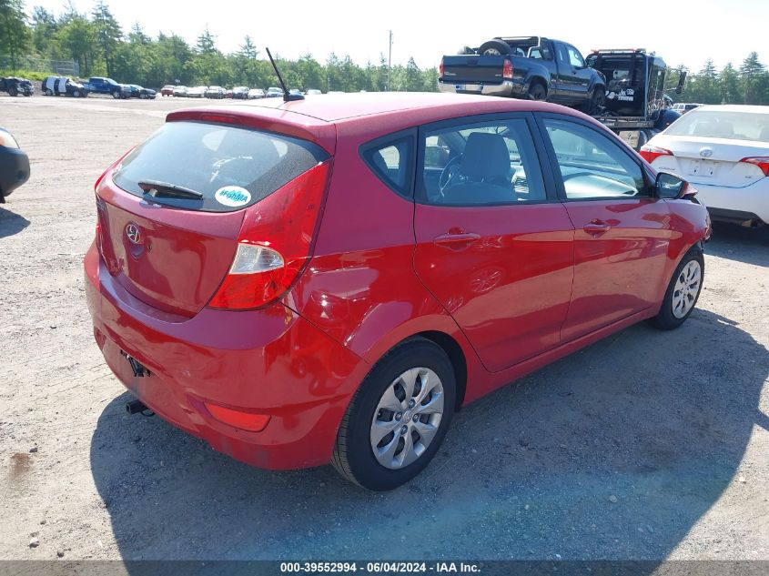 2016 Hyundai Accent Se VIN: KMHCT5AE0GU280433 Lot: 39552994