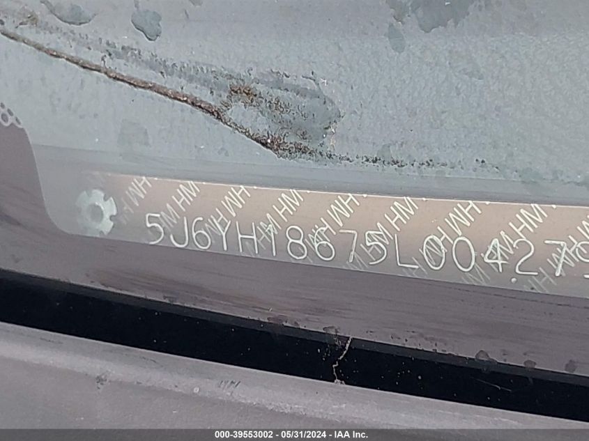 2005 Honda Element Ex VIN: 5J6YH18675L004279 Lot: 39553002