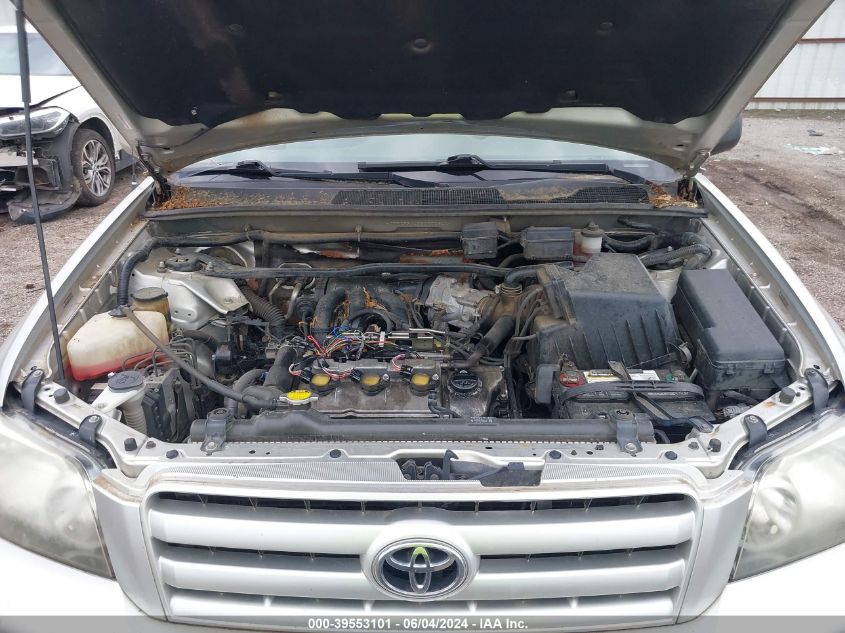 2005 Toyota Highlander V6 VIN: JTEGP21A250070504 Lot: 39553101