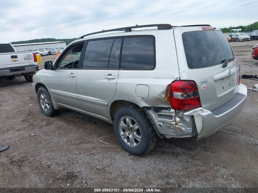 2005 Toyota Highlander V6 VIN: JTEGP21A250070504 Lot: 39553101