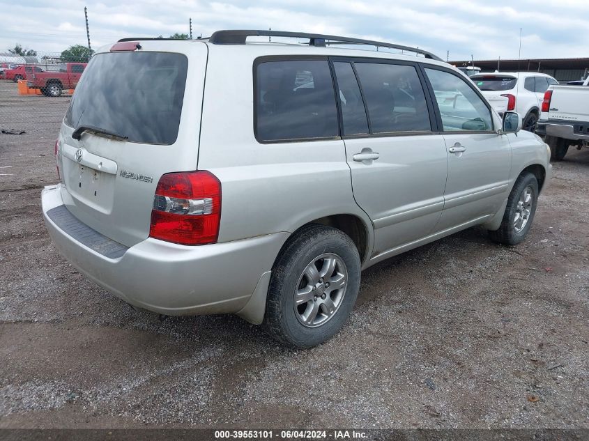 2005 Toyota Highlander V6 VIN: JTEGP21A250070504 Lot: 39553101